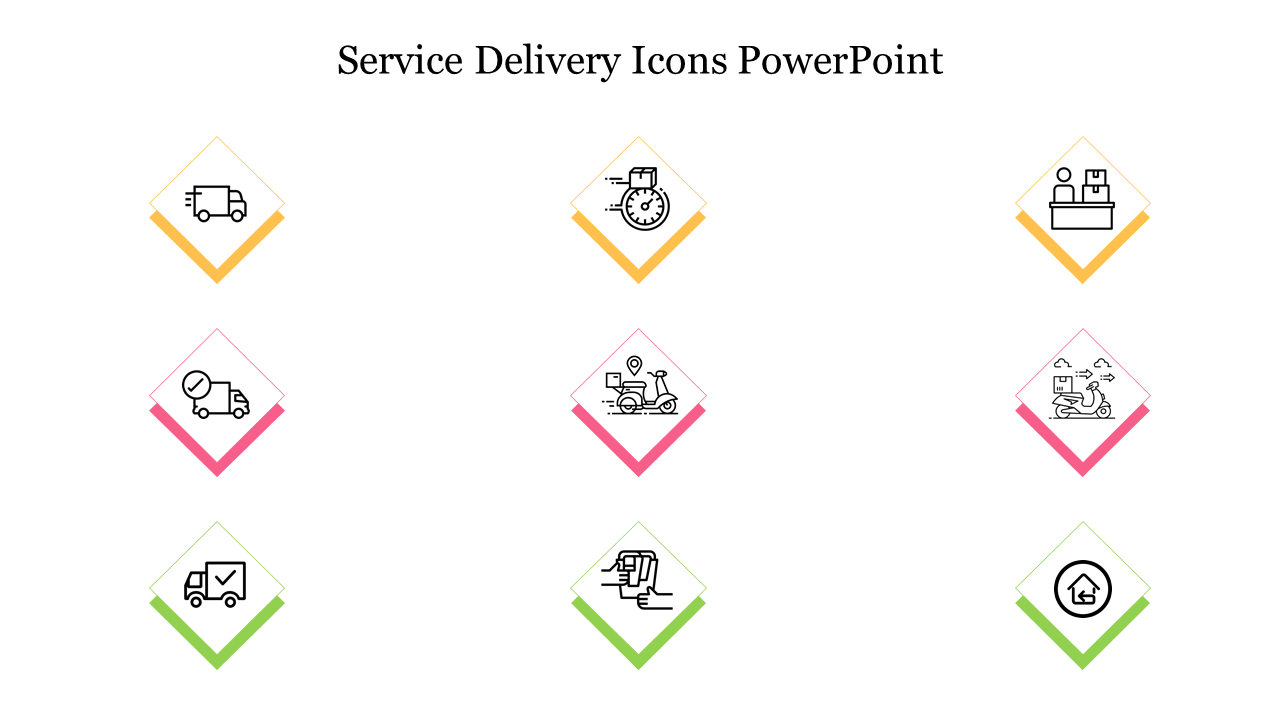Best Service Delivery Icons PowerPoint Presentation Template